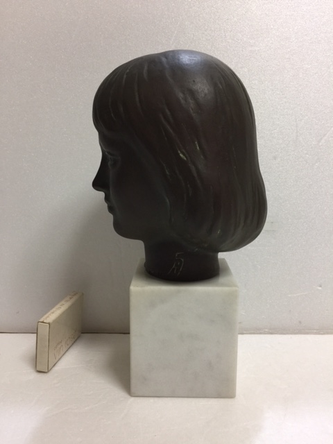舟越保武作 少女 アンナ ブロンズ像 21．0cm 1．9kg 当時物
