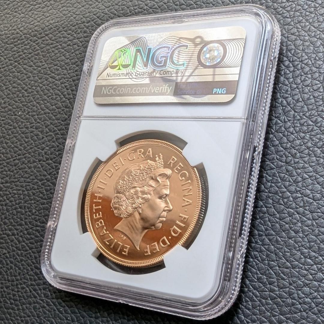 金貨 最高鑑定 NGC PF70UC イギリス 2003年 エリザベス女王 5ソブリン