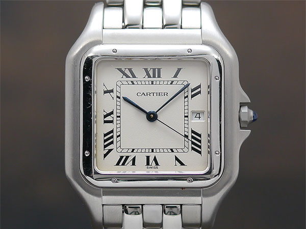 カルティエ パンテール SS スクエアケース クオーツ デイト