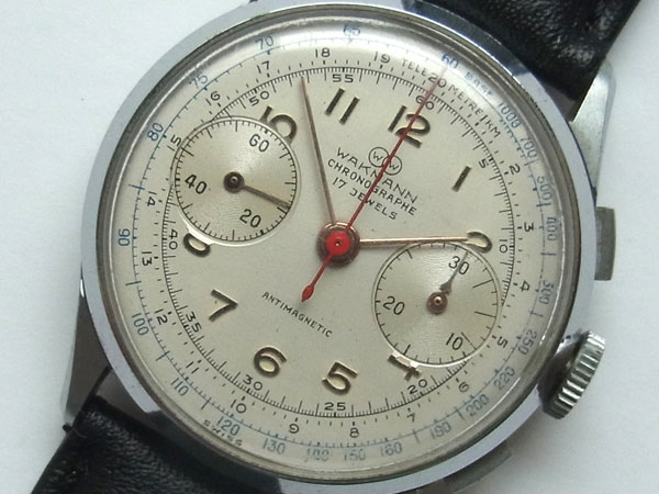 ワックマン 2レジスター クロノグラフ ランデロン48搭載 手巻き