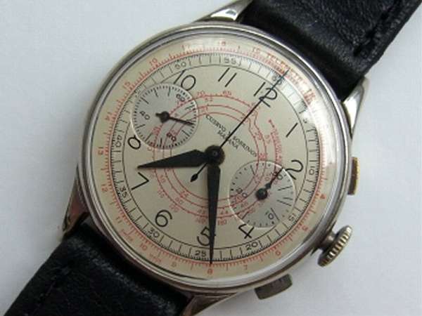 クエルボ・イ・ソブリノス 2レジスター クロノグラフ 1950年代 手巻き