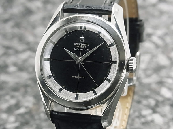 ユニバーサル・ジュネーブ ポールルーター ボンベイラグ 黒文字盤