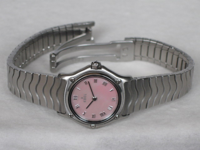 エベル レディース スポーツ クラシック ピンクシェル文字盤 クオーツ