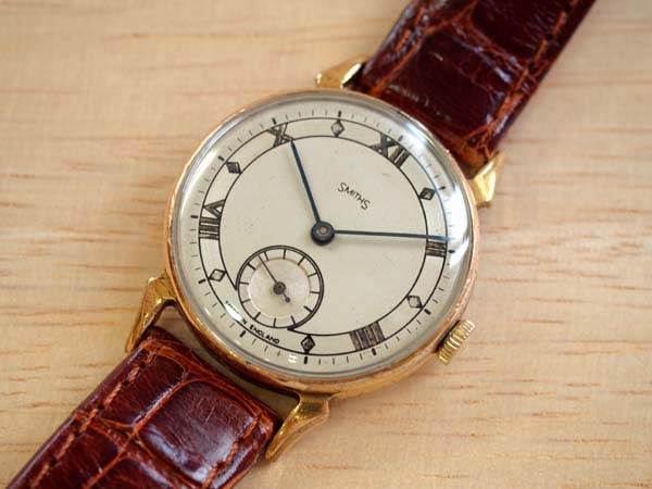 希少 SEIKO スモールセコンド 白ローマン ブルースチール針 稼働品