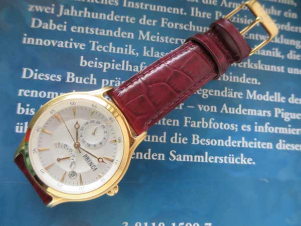 プリンス 村松時計店 自動巻 パワーリザーブ 裏スケルトン 美品 PRINCE