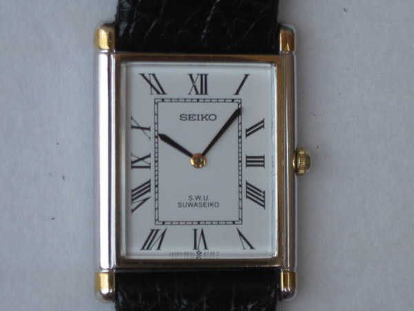セイコー 2針クオーツ 6530-5590 スクエア型 ローマ数字 諏訪セイコー