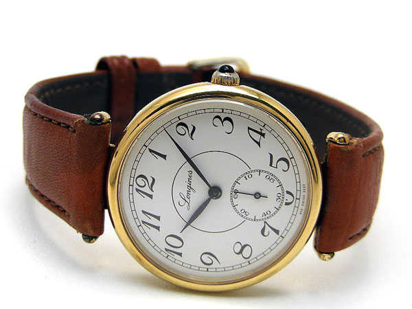 ロンジン LONGINES 白文字盤 スモールセコンド 手巻き 箱・タグ付属