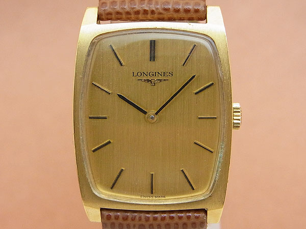 ロンジン LONGINES レクタンギュラー お洒落な角型ケース 2針 Cal