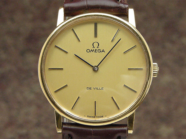 オメガ デビル 手巻き Cal.625 GF ラウンドケース 薄型メンズモデル