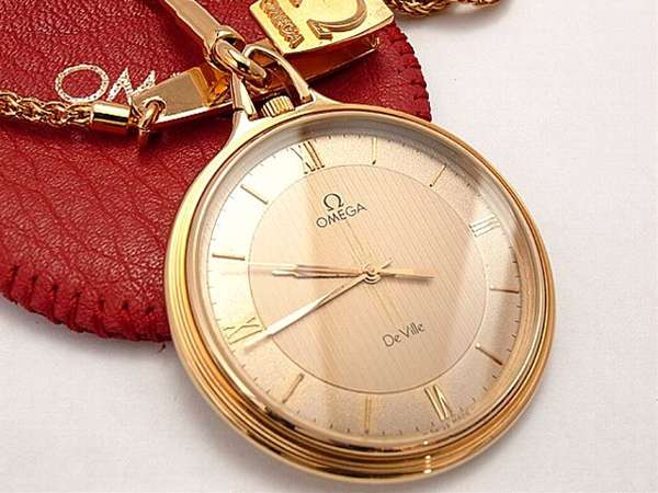 オメガ デヴィル 懐中時計 クォーツ式 オメガ チェーン付属 | アン