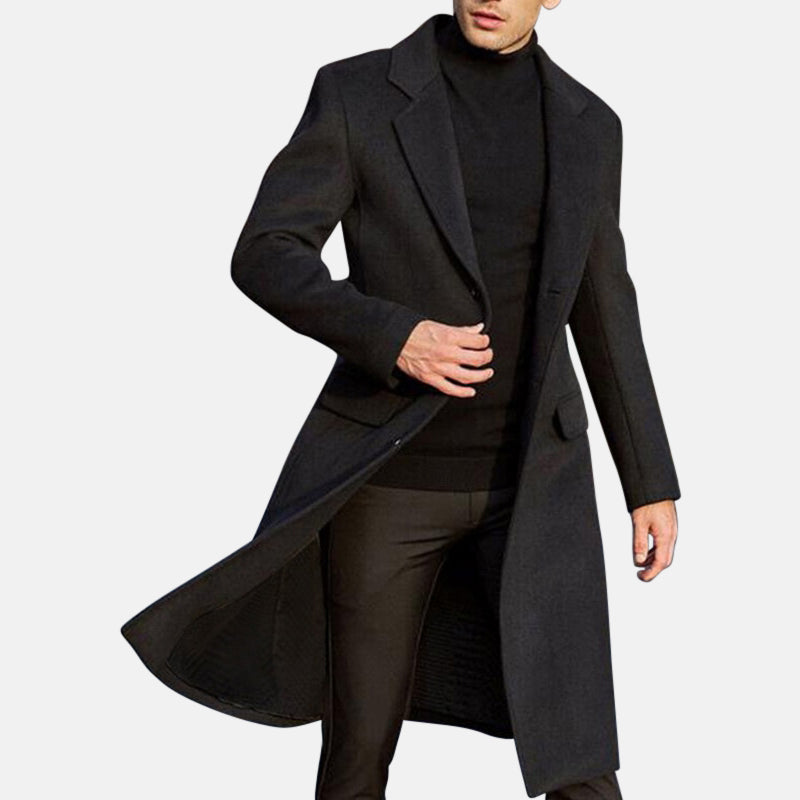 Antonios Extra Long Coat - Stylish Men's Premium Wool Coat