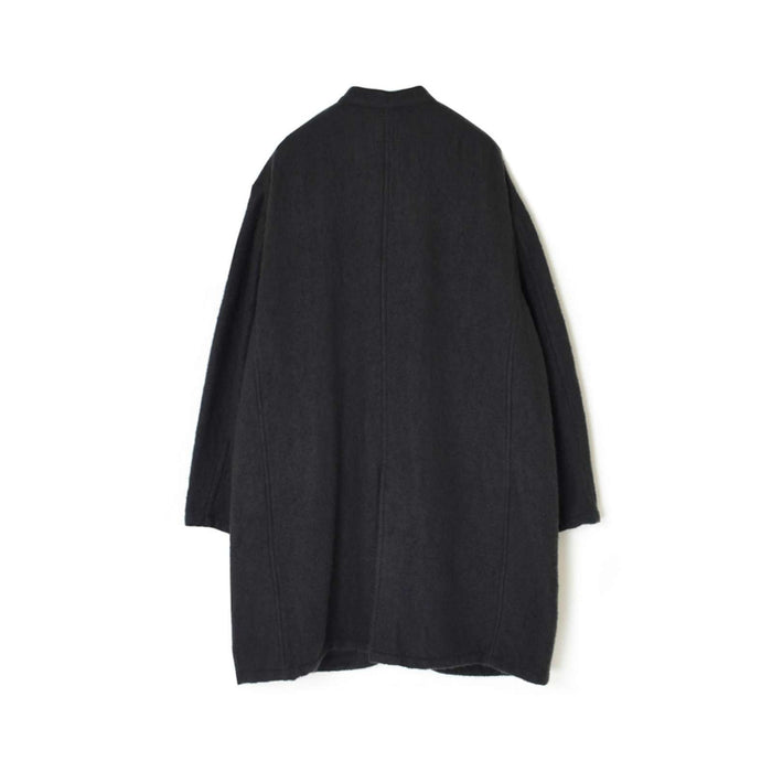 maison de soil | WOOL COTTON STAND COLLAR FLY FRONT COAT — ANTRY