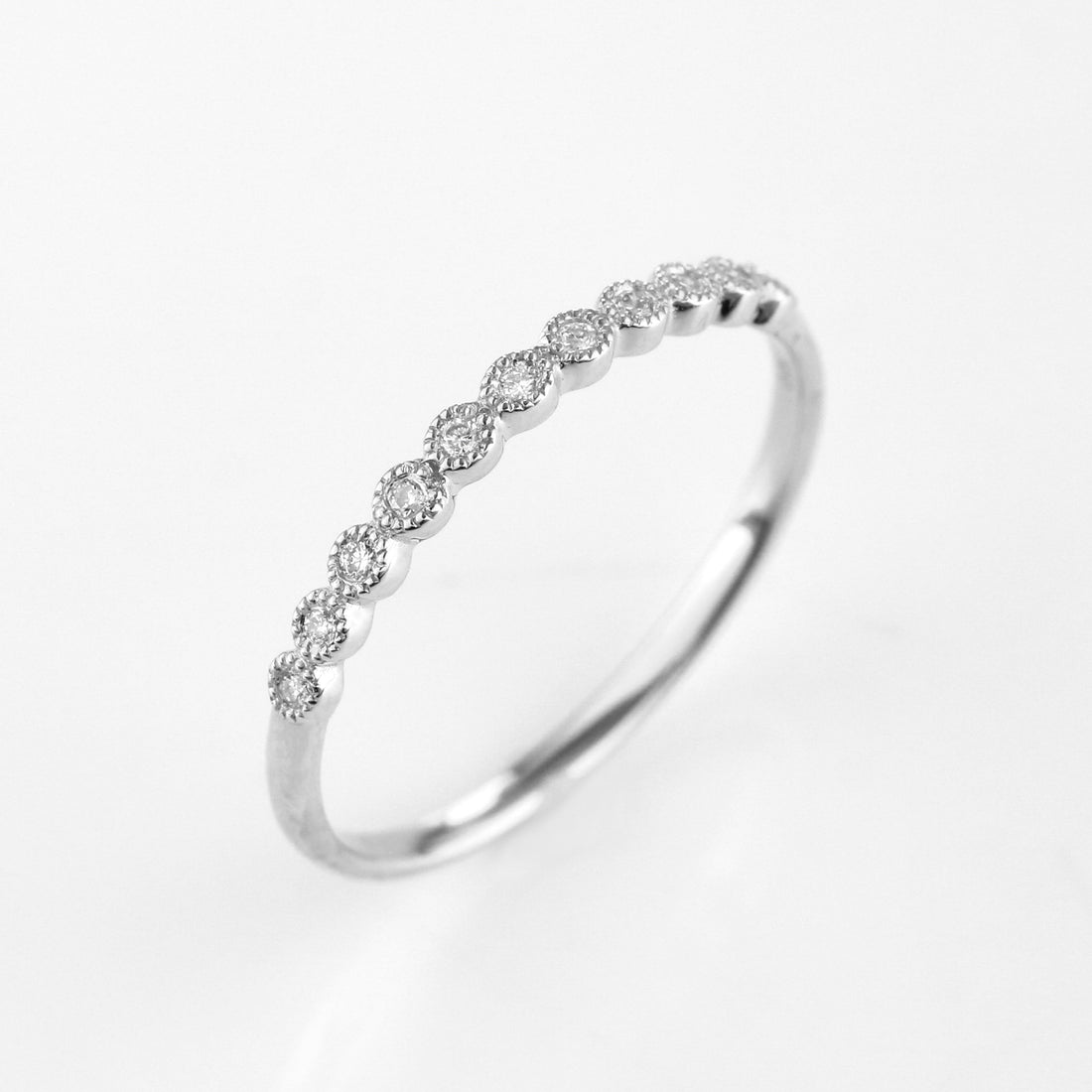 PT900 ダイヤモンド ミル エタニティ リング – anybelle