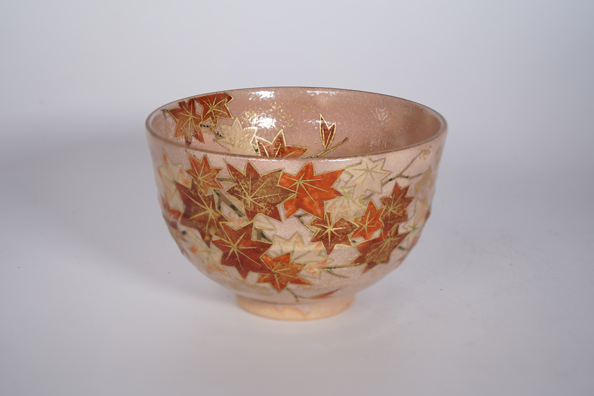 古犬山焼 鉢と皿 あるいは 蓋物と金環古材 平棗 犬山焼