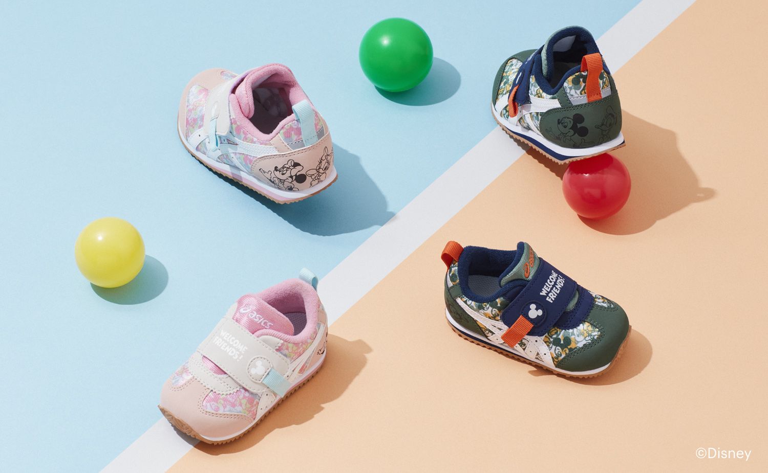 ミッキーと仲間たちをモチーフにした子ども靴を発売 おともだちって