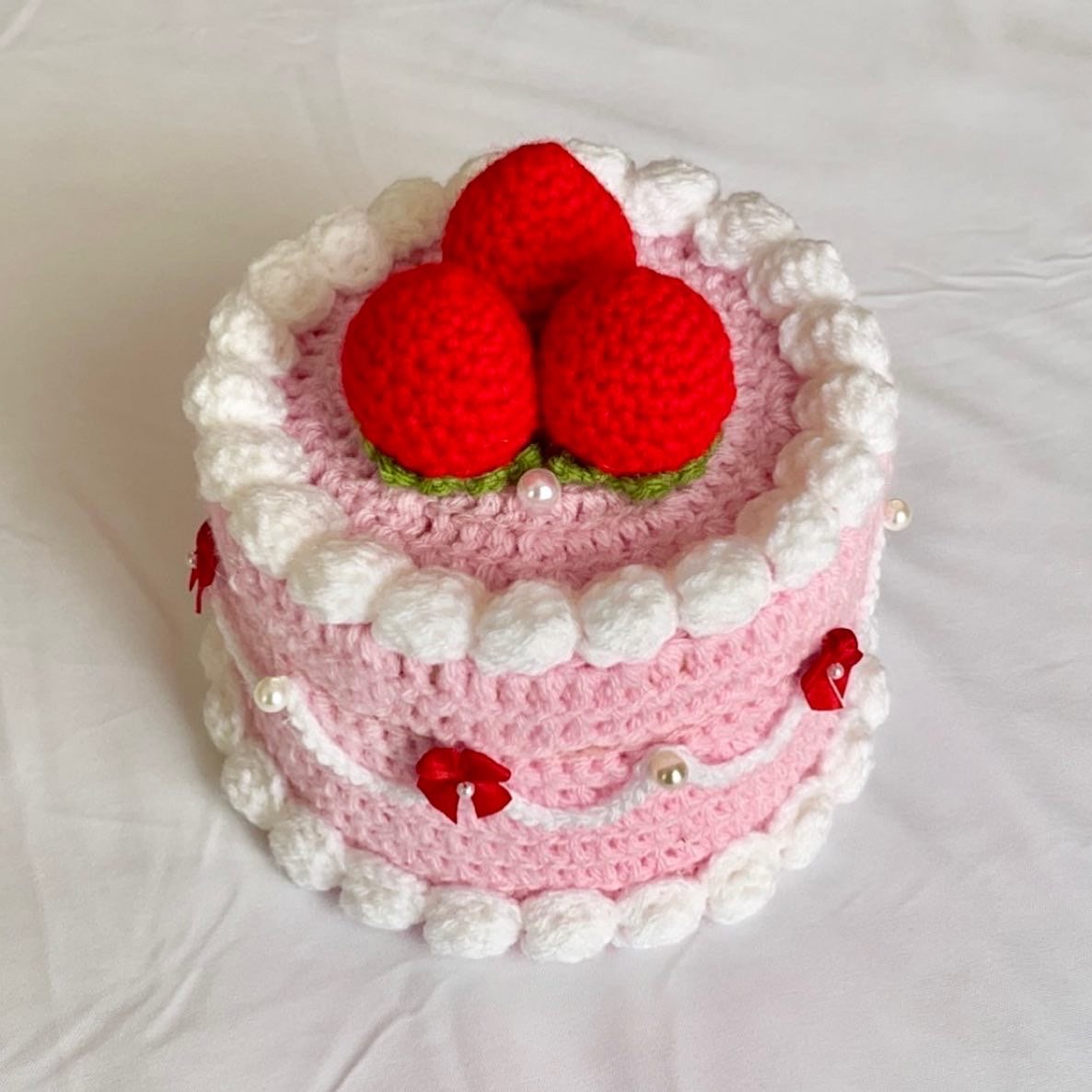 Large Strawberry cake | Crochet.Kuma