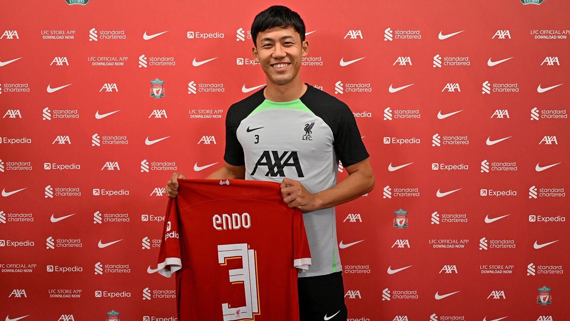 Liverpool ユニ 遠藤航 筆文字 Lサイズ Liverpool リヴァプール 遠藤航