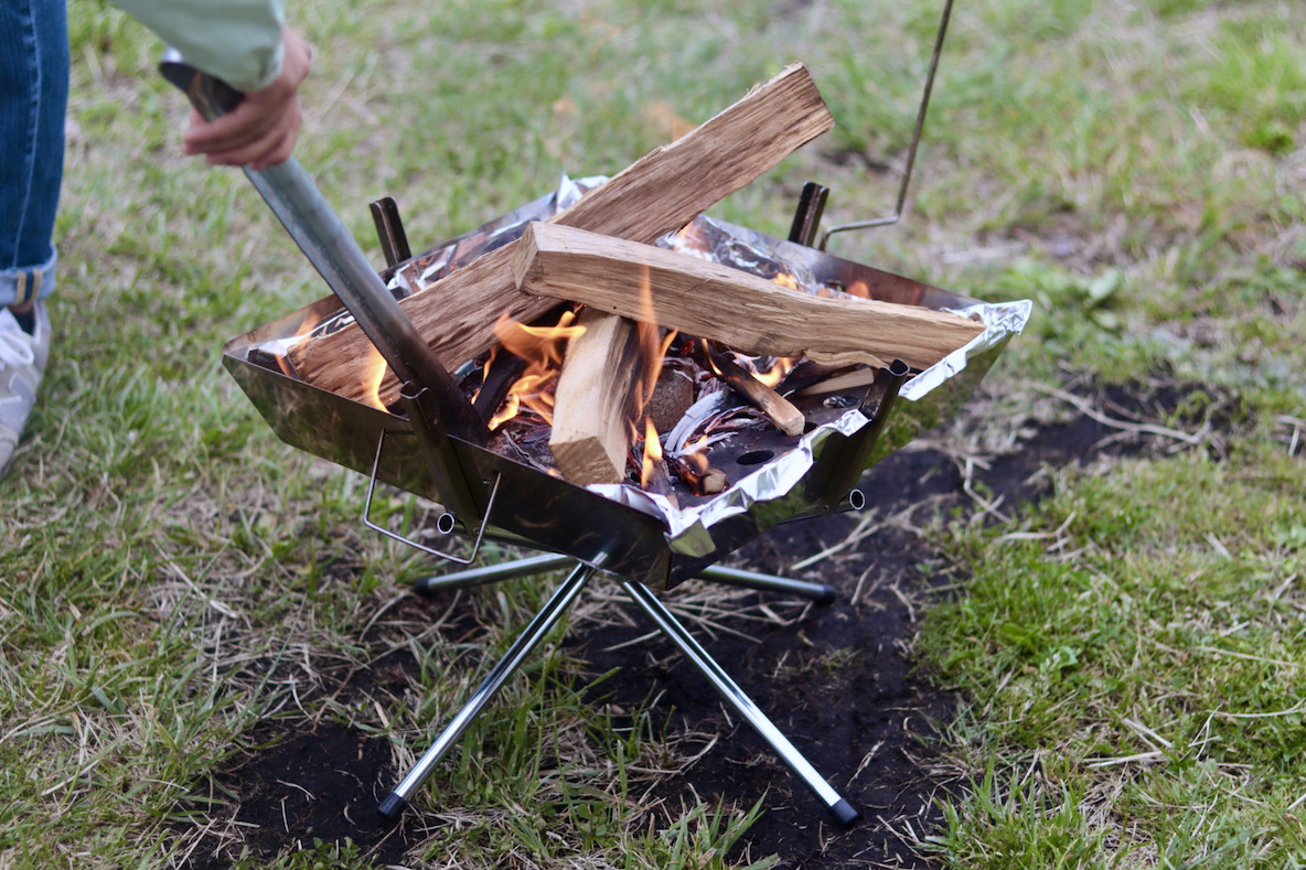 愛用の焚き火台、ユニフレームの「ファイアグリル」をグレードアップ