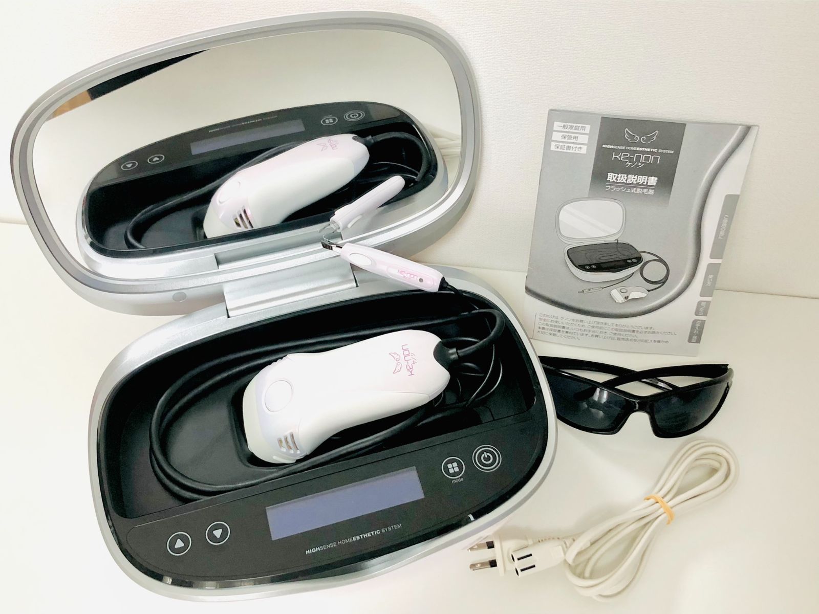 ケノン 脱毛器 ver. 7.1 ホワイト カートリッジ3個付き ケノン 脱毛器