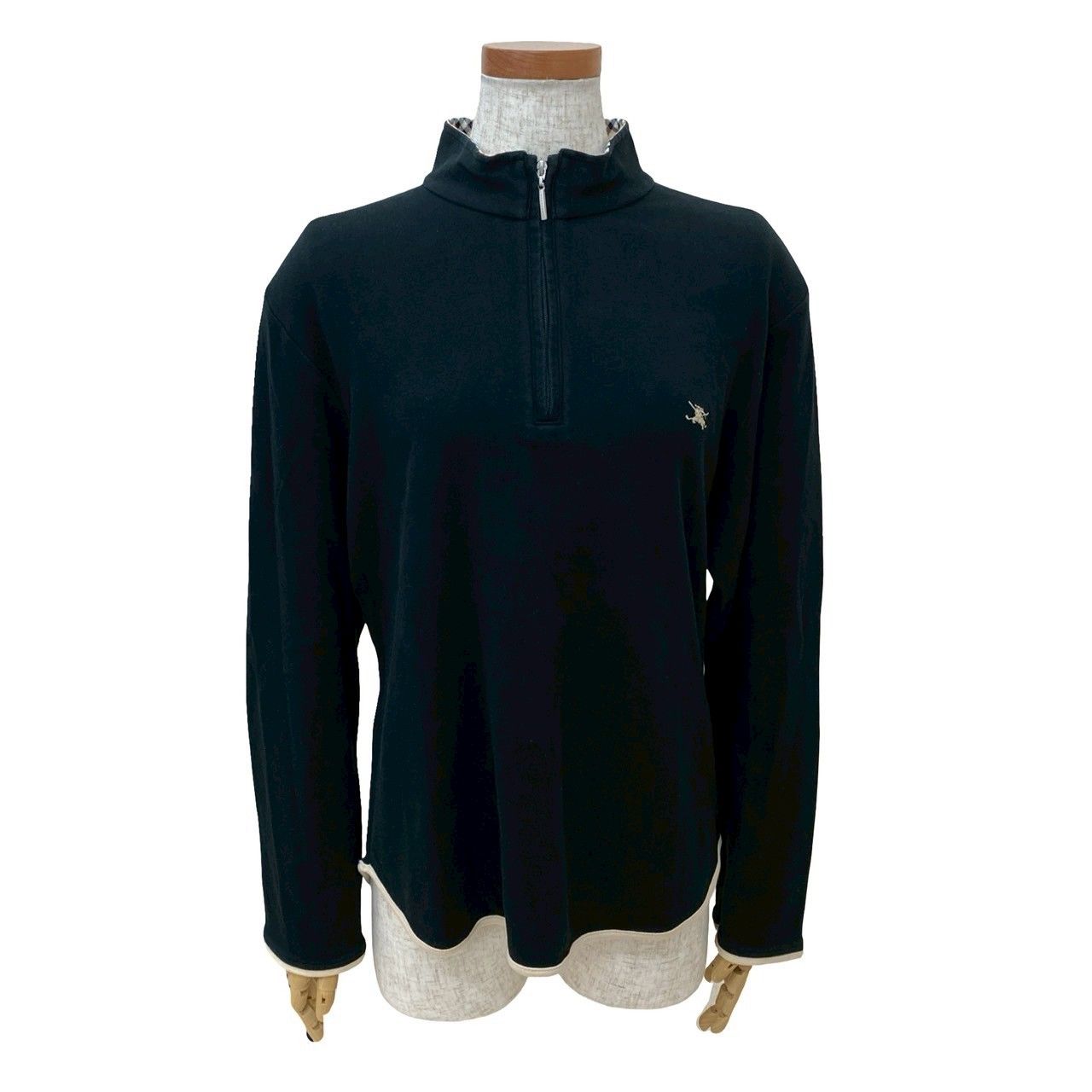 Burberry レディース ブラック ハーフジップ シャツ M ハーフジップ