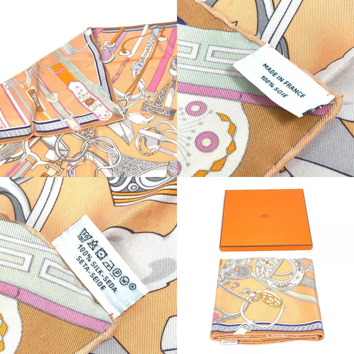 エルメス エトリエの競演 カレ ウォッシュ 90 スカーフ シルク