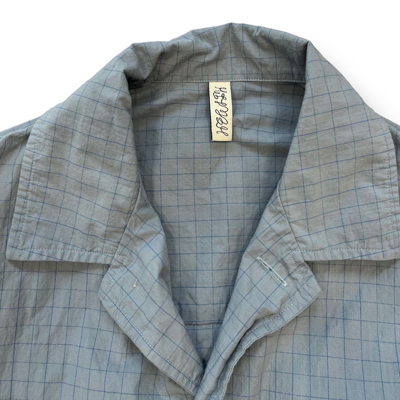 HEALTH enima design オープンカラー チェックシャツジャケット L