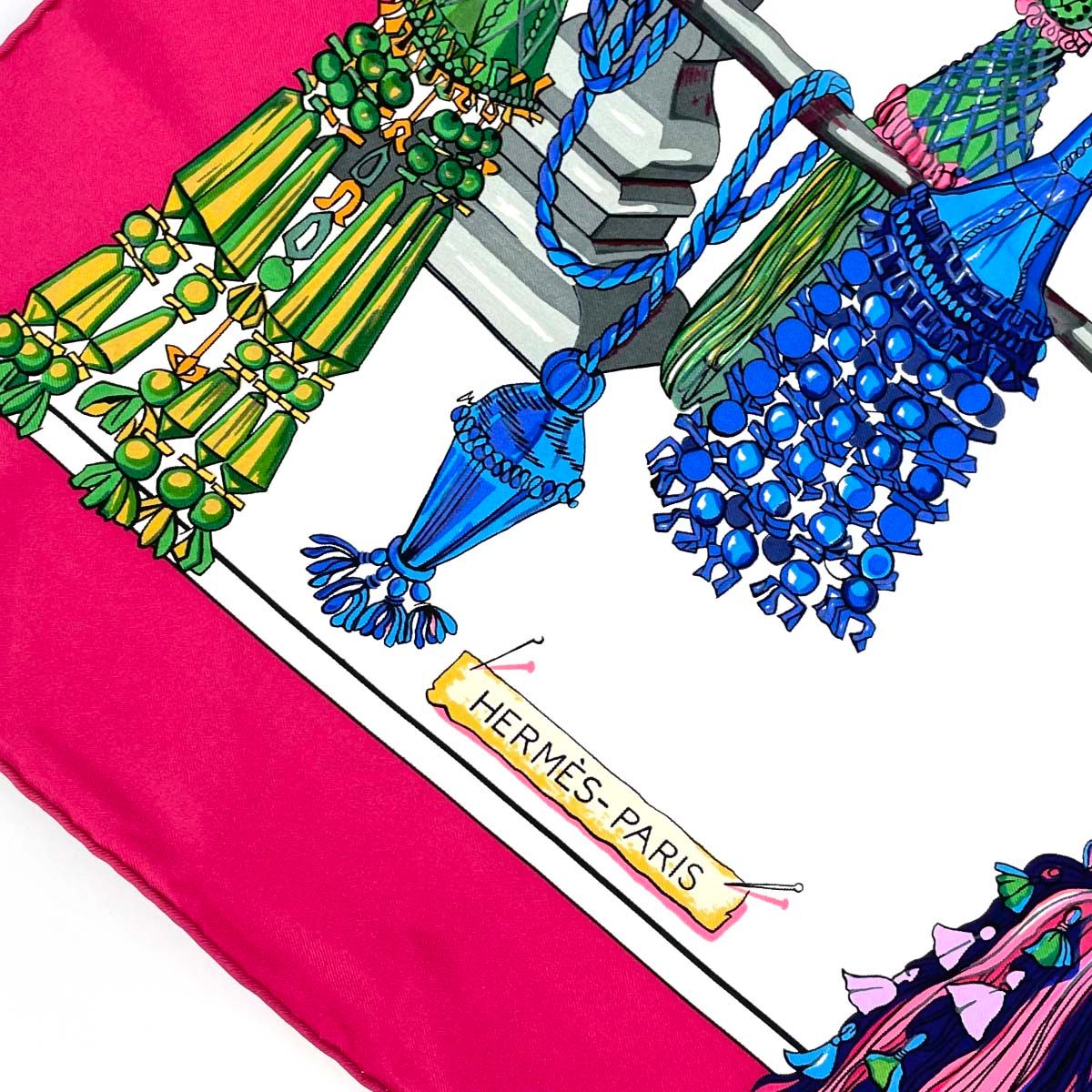 HERMES エルメス スカーフ カレ90/Passementerie/飾り紐/タッセル