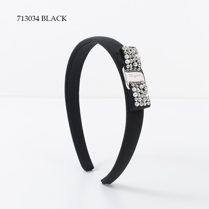 FERRAGAMO フェラガモ ヘアアクセサリー VARA ヴァラ クリスタル