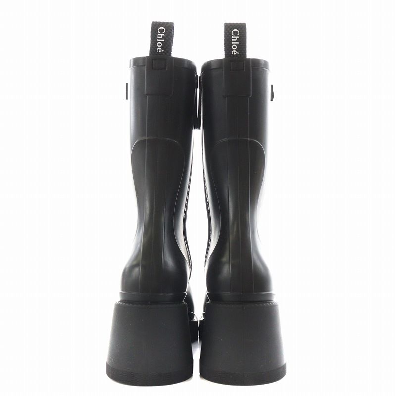 Chloé ブラック レインブーツ ジッパー付き 36 【公式通販】