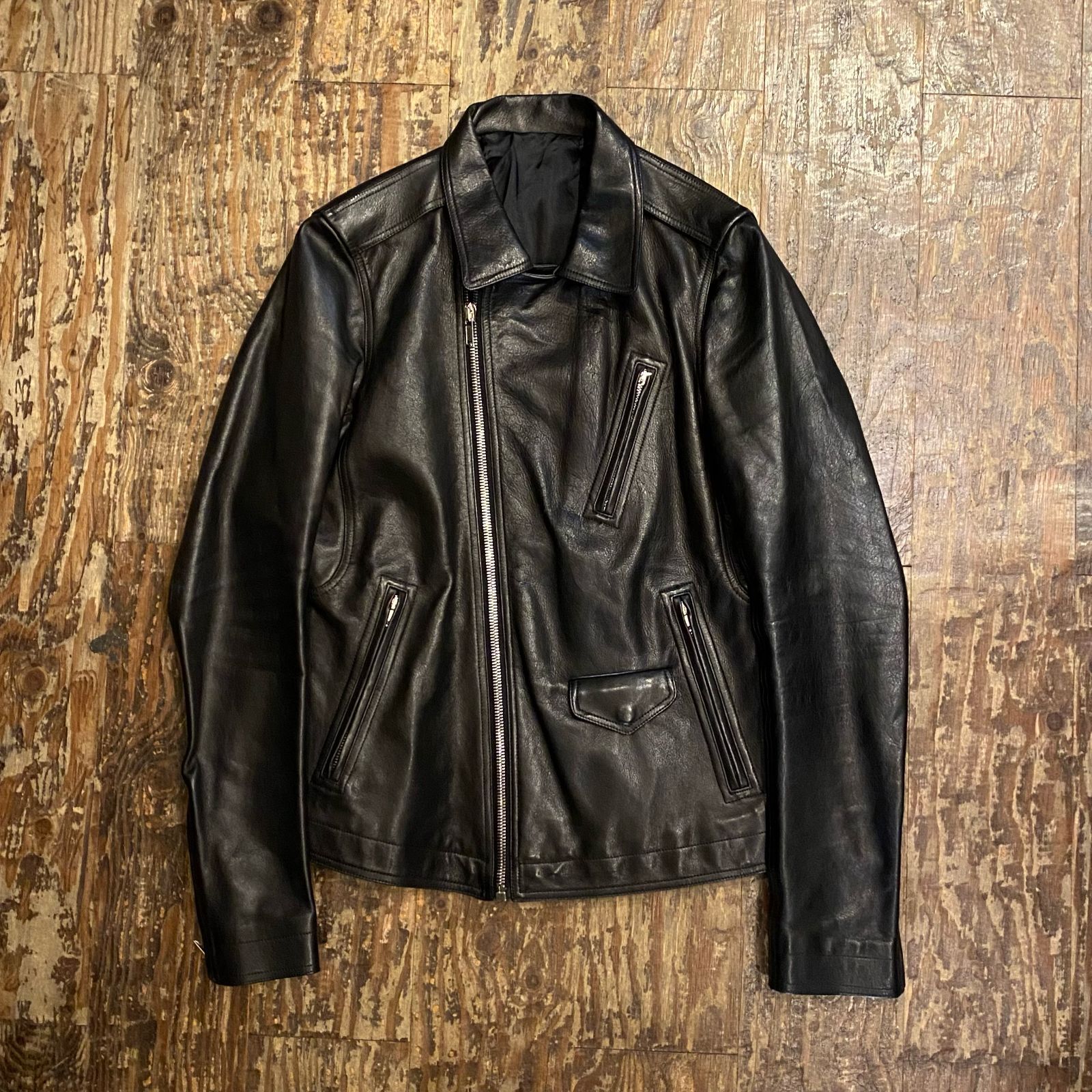 Rick Owens リックオウエンス STOOGES BIKER レザー ダブル ライダース