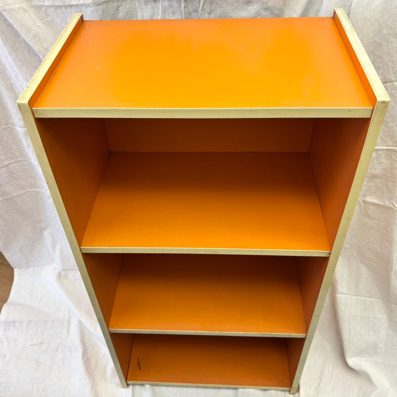 193 昭和レトロポップ かわいい オレンジ棚 カラーボックス 3段 - メルカリ