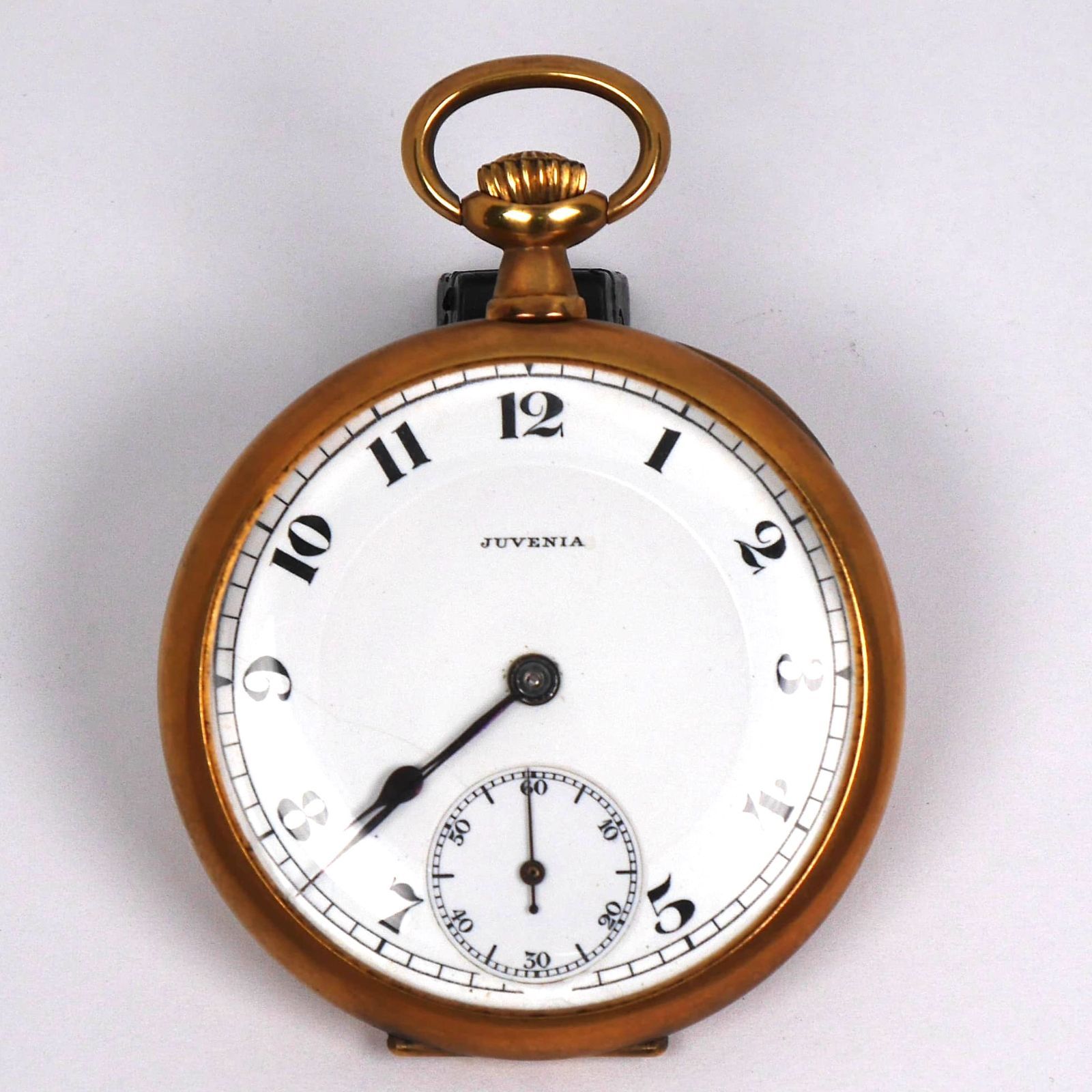 no18 不動品 【稀少 K18無垢】JUVENIA ジュベニア 15石 懐中時計
