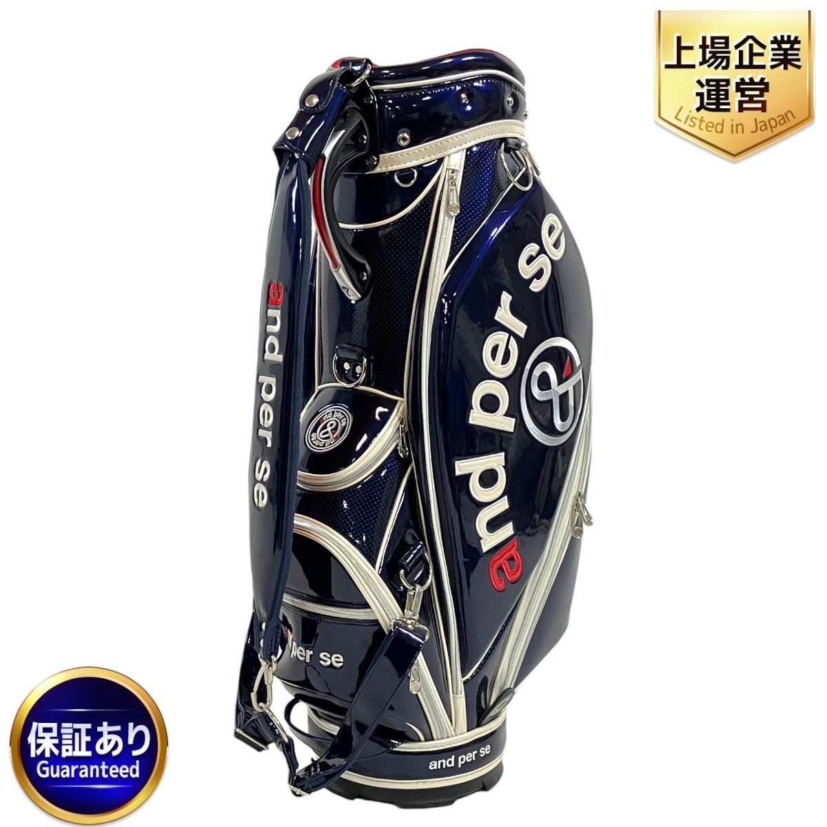 and per se アンパスィ ゴルフ エナメル キャディバッグ 5分割 中古