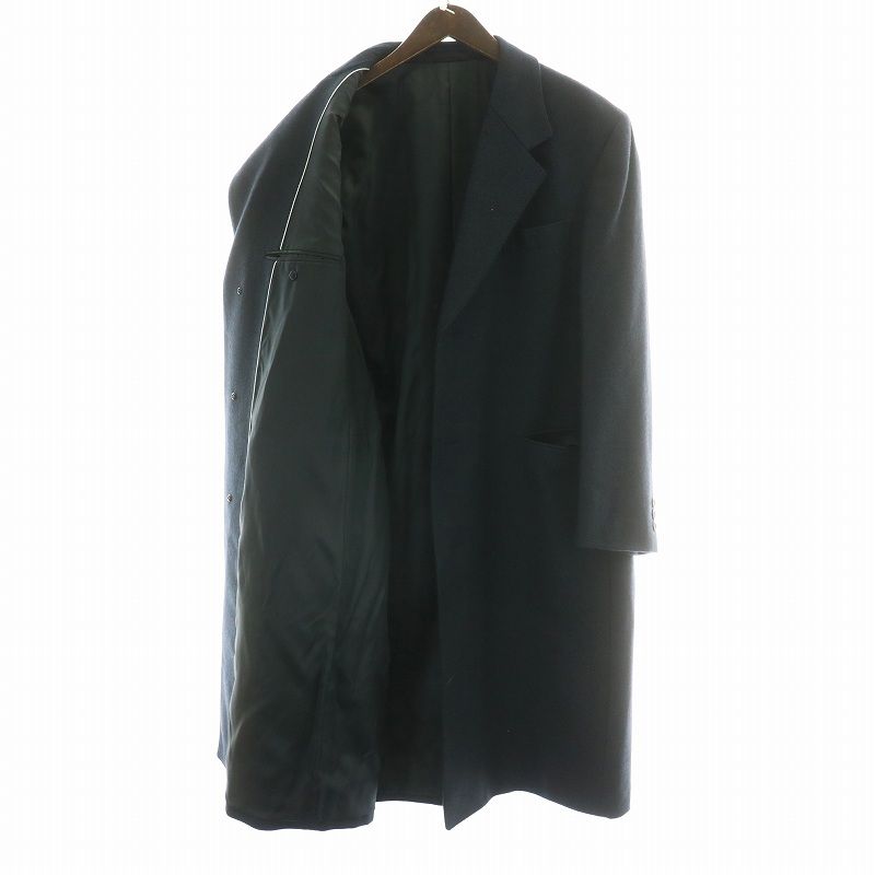 ランバン LANVIN チェスターコート カシミヤ ロング ヘリンボーン 48 M