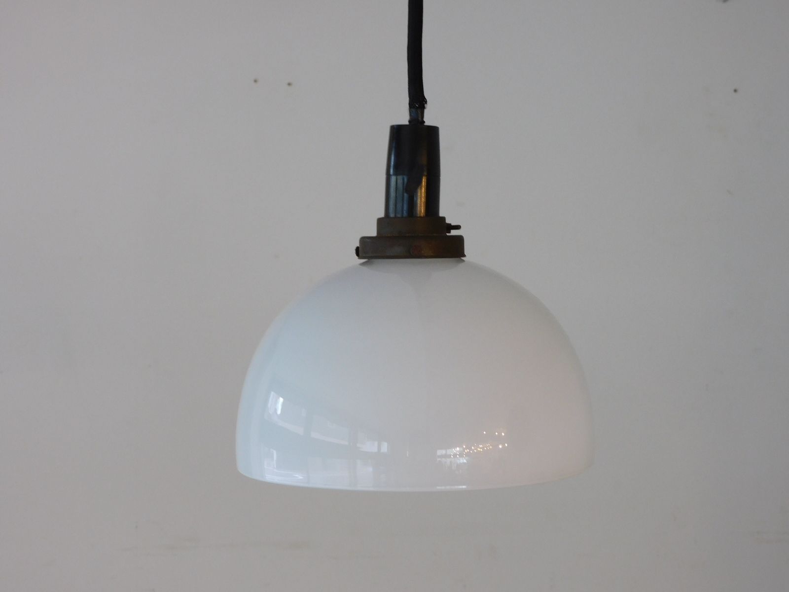 乳白色 アンティーク 電笠 □乳白ガラスシェード・電笠・照明器