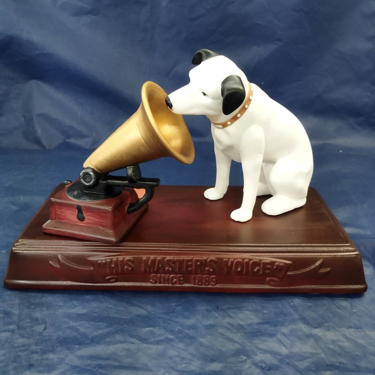 ビクター ニッパー犬 蓄音機 台座 置物 陶器製 アニメティ Victor