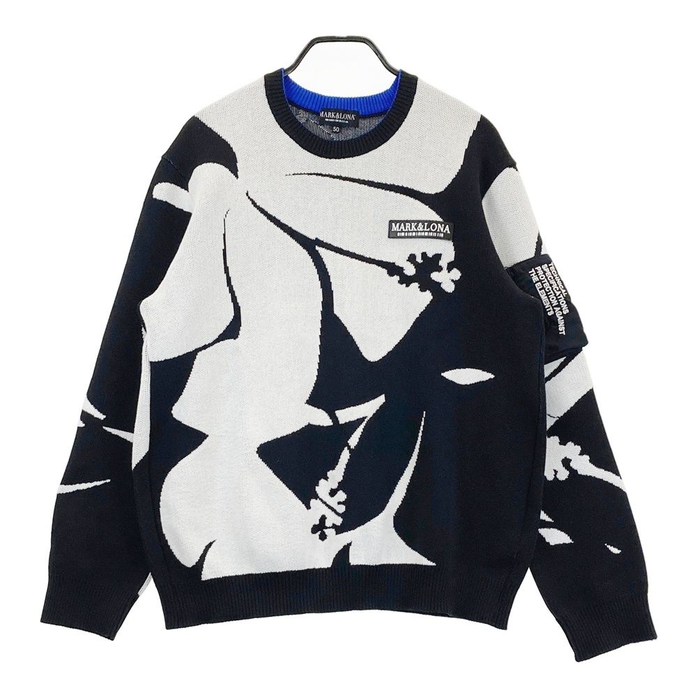 今の季節に最高！マークアンドロナ 薄手ニット カモ柄サイズ48 新品