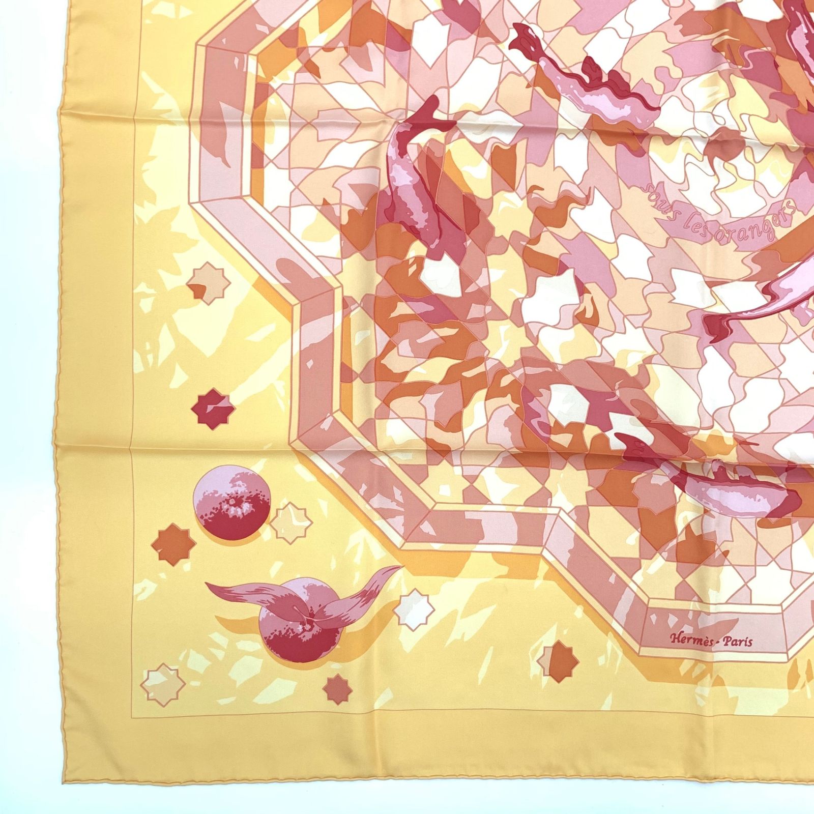 極美品 HERMES エルメス カレ90 sous les oranges オレンジの木の下で