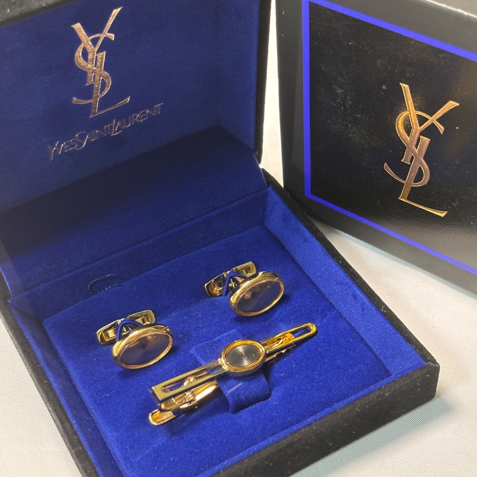 高級イヴサンローラン YSL イヴサンローラン ネクタイピン カフス