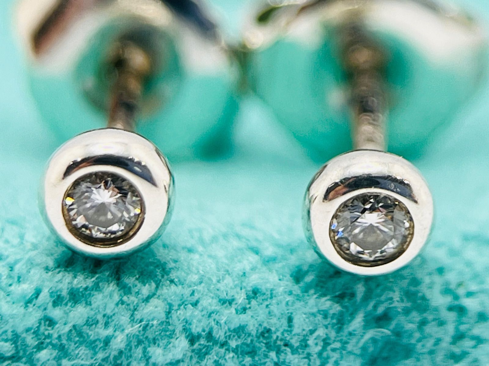 現行品 磨き済 ティファニー バイザヤード ピアス アクアマリン シルバー