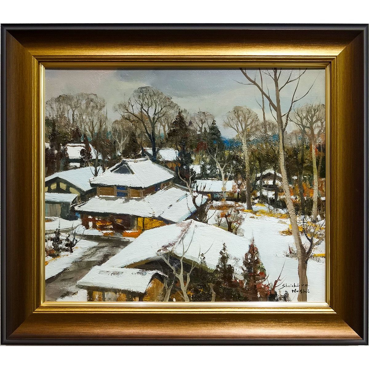 年明けセール！塗師祥一郎「鳥舞う」油彩6号 直筆サイン 絵画 年明け