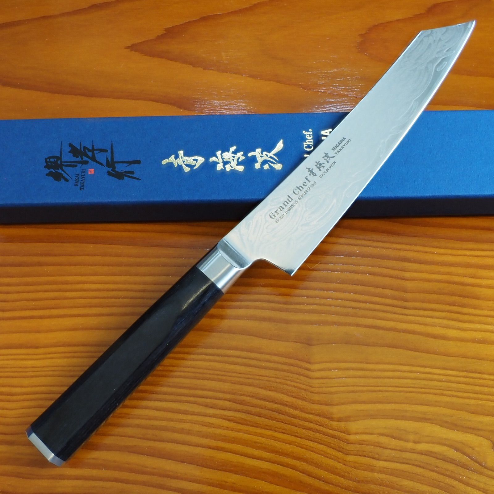 堺孝行 150mm 剣型ペティ グランドシェフ青海波 日本製 ポーラーN685