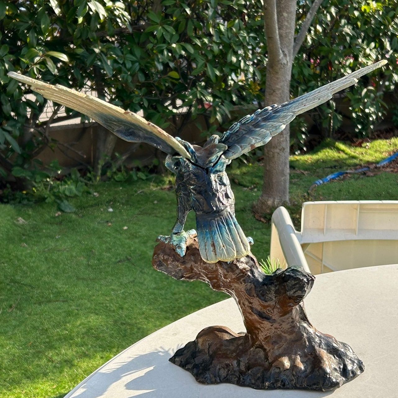 金属製 鷲 鷹 置物 オブジェ インテリア 開運 縁起物 動物 鳥 ワシ