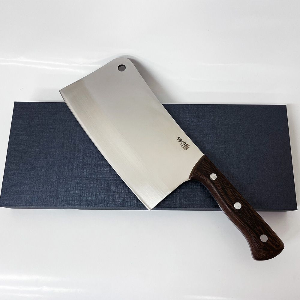 厚重型の骨切り包丁 豚骨 牛骨切り ステンレス鋼 木製柄 クレーバー