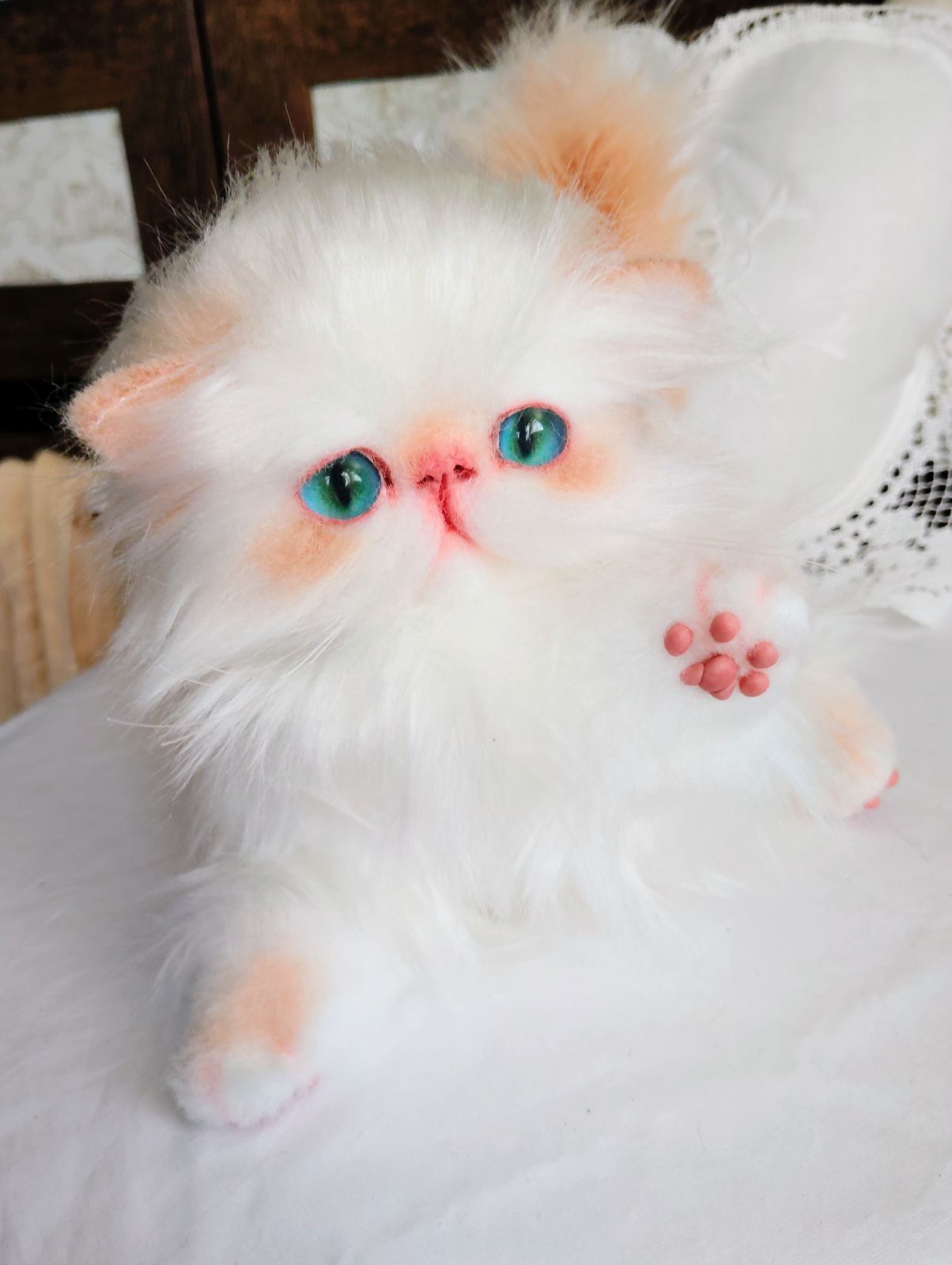 エキゾチックロングヘア子猫ちゃん♡アートドール♡ぬいぐるみ♡大きめ