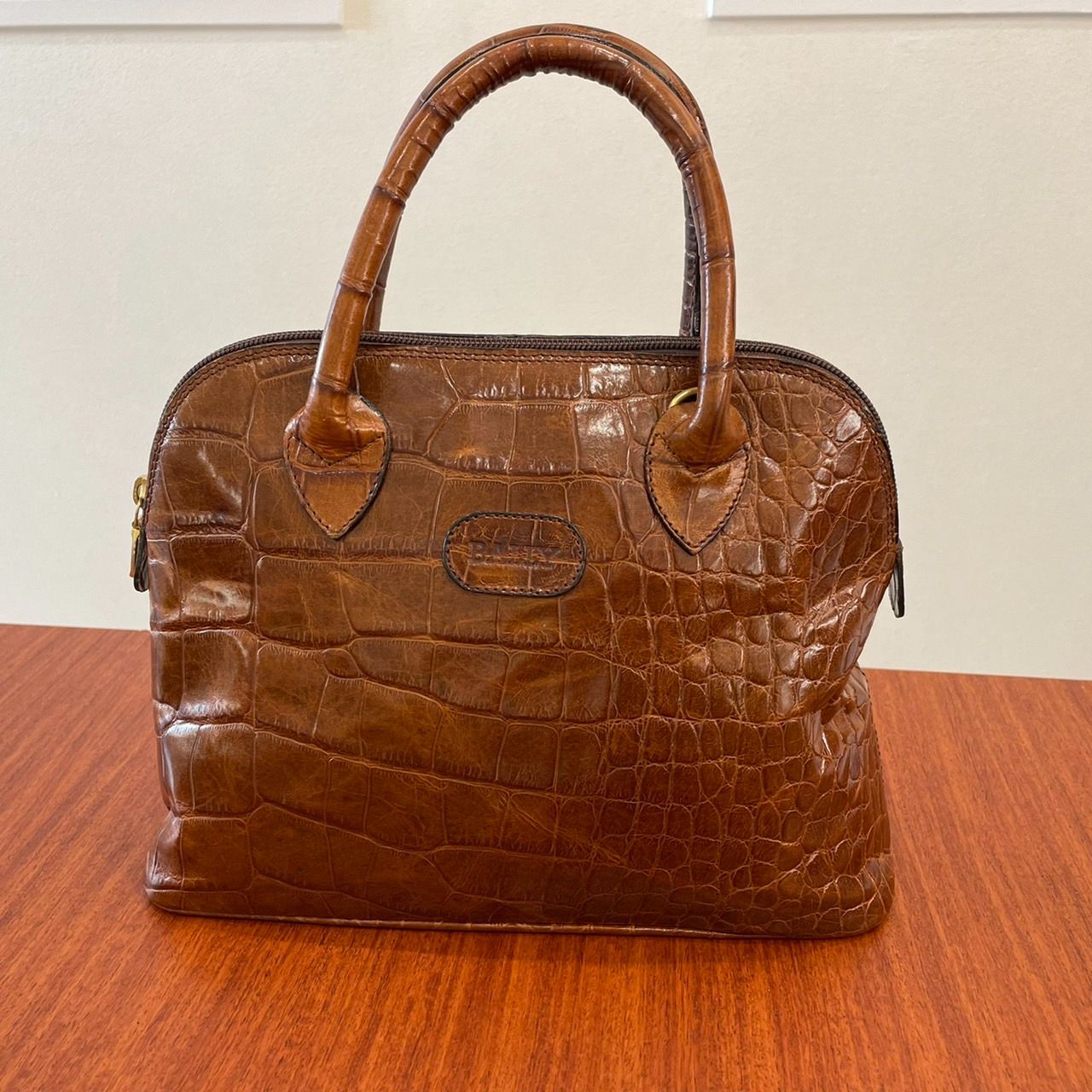 BALLYクロコハンドバッグ