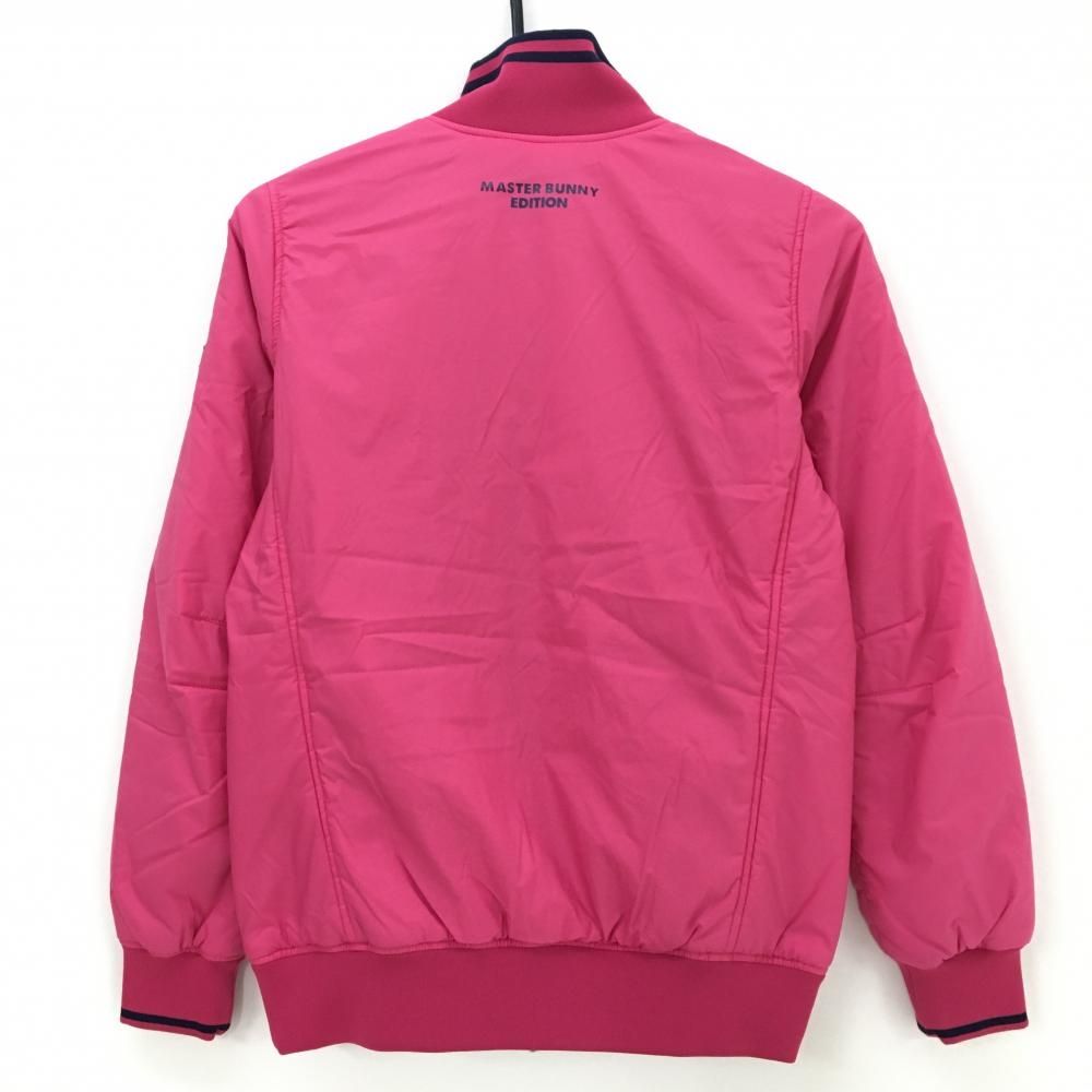 美品】マスターバニー 中綿ジャケット ピンク×ネイビー ナイロン 蓄熱