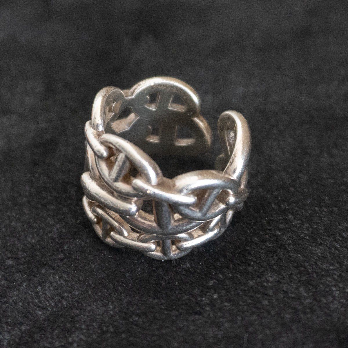 最高級】 HERMES 【アンシェネGM シェーヌダンクル リング】 59