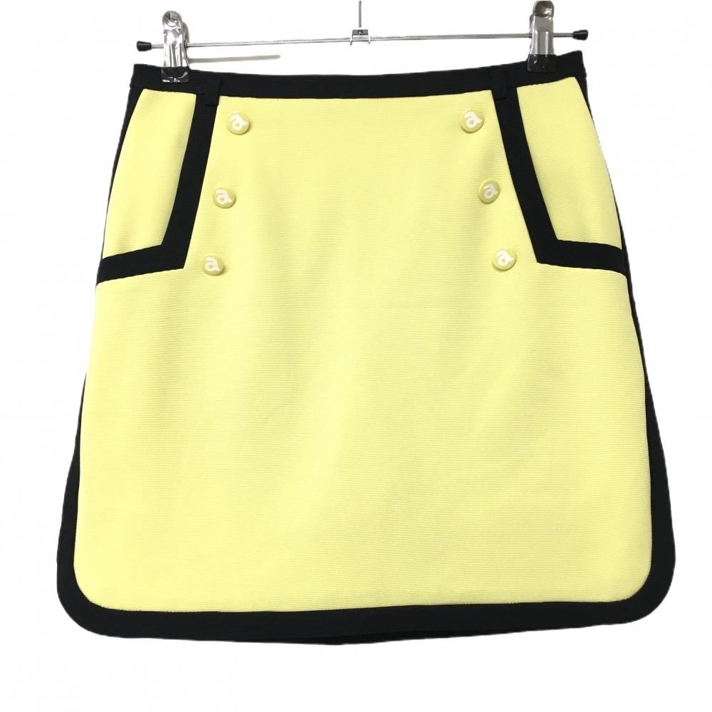 超美品】アルチビオ スカート イエロー×ネイビー 織生地 パイピング