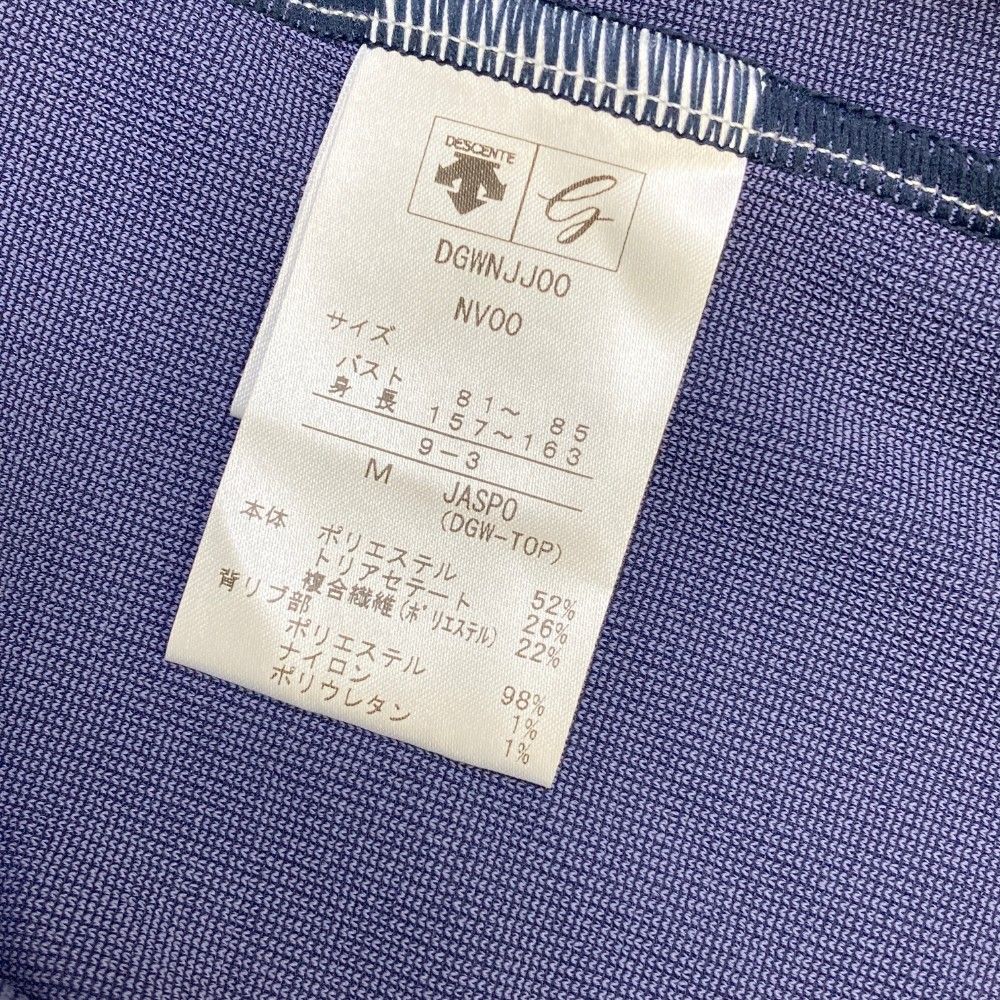 サイズ：M DESCENTE GOLF デサントゴルフ ハーフジップ ノースリーブ